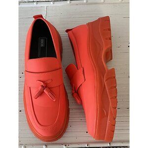 ASOS Chunky Loafer Orange Highlighter Neon Club Grunge Men’s Size 8 Halloween